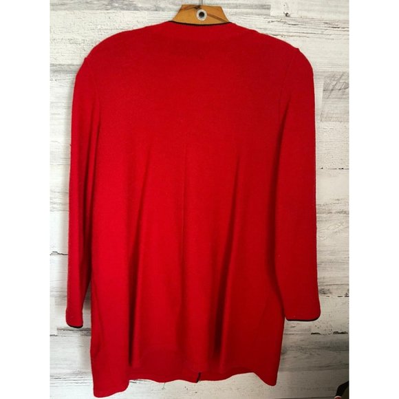 Steve Fabrikant Neiman Marcus Skirt Suit Small Red Wool Knit Suit Skirt Set - Picture 4 of 6